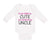 Long Sleeve Bodysuit Baby Think I'M Cute Should My Uncle Funny Style E Cotton