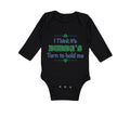 Long Sleeve Bodysuit Baby Think It's Bubbe's Hold Grandmother Grandma Cotton