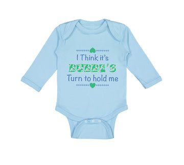 Long Sleeve Bodysuit Baby Think It's Bubbe's Hold Grandmother Grandma Cotton