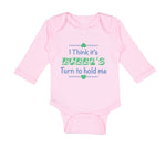 Long Sleeve Bodysuit Baby Think It's Bubbe's Hold Grandmother Grandma Cotton