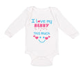 Long Sleeve Bodysuit Baby I Love My Nanny This Much Grandmother Grandma Cotton