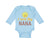 Long Sleeve Bodysuit Baby I Love My Nana Grandmother Grandma Style A Cotton