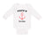 Long Sleeve Bodysuit Baby Papa's First Mate Sailing Captain Dad Father's Day