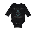 Long Sleeve Bodysuit Baby Grandpa's First Mate Grandpa Grandfather Cotton