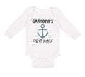 Long Sleeve Bodysuit Baby Grandpa's First Mate Grandpa Grandfather Cotton