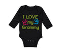 Long Sleeve Bodysuit Baby I Love My Grammy Grandmother Grandma B Cotton