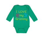 Long Sleeve Bodysuit Baby I Love My Grammy Grandmother Grandma B Cotton