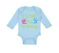 Long Sleeve Bodysuit Baby I Love My Grammy Grandmother Grandma B Cotton