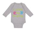 Long Sleeve Bodysuit Baby I Love My Grammy Grandmother Grandma B Cotton