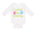 Long Sleeve Bodysuit Baby I Love My Grammy Grandmother Grandma B Cotton