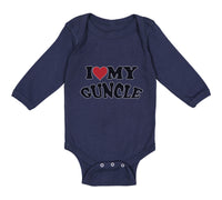 Long Sleeve Bodysuit Baby I Love My Guncle Boy & Girl Clothes Cotton