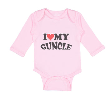 Long Sleeve Bodysuit Baby I Love My Guncle Boy & Girl Clothes Cotton