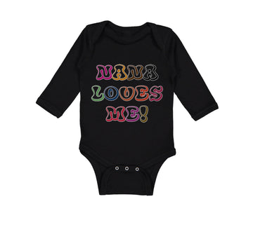 Long Sleeve Bodysuit Baby Nana Loves Me! Boy & Girl Clothes Cotton