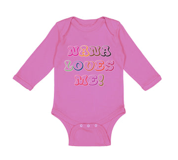 Long Sleeve Bodysuit Baby Nana Loves Me! Boy & Girl Clothes Cotton