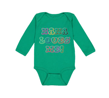 Long Sleeve Bodysuit Baby Nana Loves Me! Boy & Girl Clothes Cotton