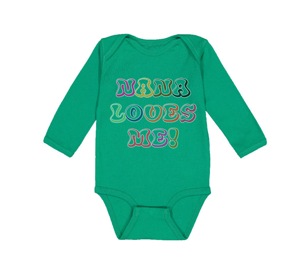 Long Sleeve Bodysuit Baby Nana Loves Me! Boy & Girl Clothes Cotton