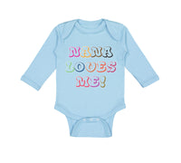 Long Sleeve Bodysuit Baby Nana Loves Me! Boy & Girl Clothes Cotton