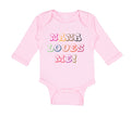Long Sleeve Bodysuit Baby Nana Loves Me! Boy & Girl Clothes Cotton