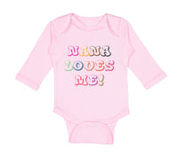 Long Sleeve Bodysuit Baby Nana Loves Me! Boy & Girl Clothes Cotton