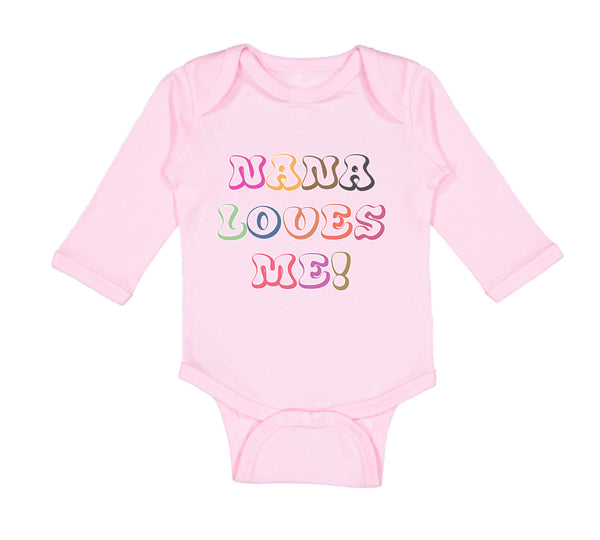 Long Sleeve Bodysuit Baby Nana Loves Me! Boy & Girl Clothes Cotton
