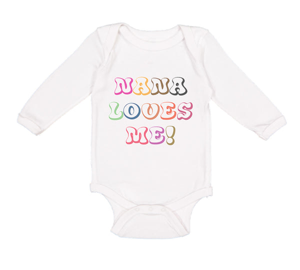 Long Sleeve Bodysuit Baby Nana Loves Me! Boy & Girl Clothes Cotton
