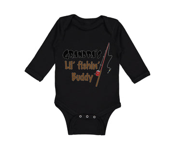Long Sleeve Bodysuit Baby Grandpas' Lil' Fishing Buddy Grandpa Grandfather