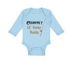 Long Sleeve Bodysuit Baby Grandpas' Lil' Fishing Buddy Grandpa Grandfather - Cute Rascals