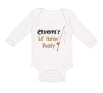 Long Sleeve Bodysuit Baby Grandpas' Lil' Fishing Buddy Grandpa Grandfather - Cute Rascals
