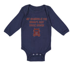 Long Sleeve Bodysuit Baby My Grandpa World's Truck Driver Grandfather Cotton