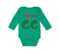 Long Sleeve Bodysuit Baby I Love My Gg Grandma Grandmother Boy & Girl Clothes