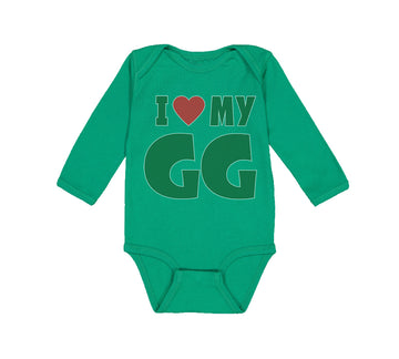 Long Sleeve Bodysuit Baby I Love My Gg Grandma Grandmother Boy & Girl Clothes