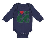 Long Sleeve Bodysuit Baby I Love My Gg Grandma Grandmother Boy & Girl Clothes