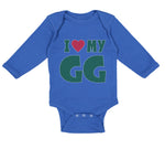 Long Sleeve Bodysuit Baby I Love My Gg Grandma Grandmother Boy & Girl Clothes