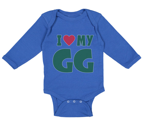 Long Sleeve Bodysuit Baby I Love My Gg Grandma Grandmother Boy & Girl Clothes