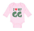 Long Sleeve Bodysuit Baby I Love My Gg Grandma Grandmother Boy & Girl Clothes