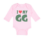 Long Sleeve Bodysuit Baby I Love My Gg Grandma Grandmother Boy & Girl Clothes