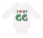 Long Sleeve Bodysuit Baby I Love My Gg Grandma Grandmother Boy & Girl Clothes