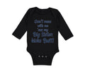 Long Sleeve Bodysuit Baby Don'T Mess with Me Cuz My Big Sister Kicks Butt Cotton