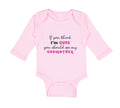 Long Sleeve Bodysuit Baby Think I'M Cute My Godmother Funny Style C Cotton