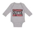 Long Sleeve Bodysuit Baby Straight Outta My Momma Funny Boy & Girl Clothes