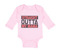 Long Sleeve Bodysuit Baby Straight Outta My Momma Funny Boy & Girl Clothes