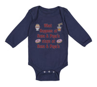 Long Sleeve Bodysuit Baby What Happens at Nana & Papa's Stays at Nana & Papa's