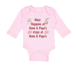 Long Sleeve Bodysuit Baby What Happens at Nana & Papa's Stays at Nana & Papa's