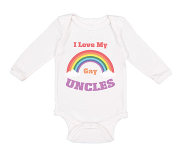 Long Sleeve Bodysuit Baby I Love My Gay Uncles Boy & Girl Clothes Cotton