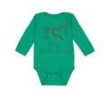 Long Sleeve Bodysuit Baby I Love My Pop Pop Grandfather Grandpa Cotton