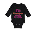 Long Sleeve Bodysuit Baby I'M Grandpa's Girl Grandmother Grandma Cotton