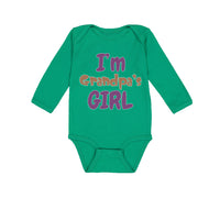 Long Sleeve Bodysuit Baby I'M Grandpa's Girl Grandmother Grandma Cotton