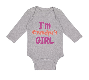 Long Sleeve Bodysuit Baby I'M Grandpa's Girl Grandmother Grandma Cotton