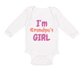Long Sleeve Bodysuit Baby I'M Grandpa's Girl Grandmother Grandma Cotton