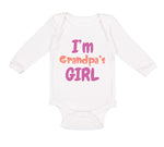 Long Sleeve Bodysuit Baby I'M Grandpa's Girl Grandmother Grandma Cotton